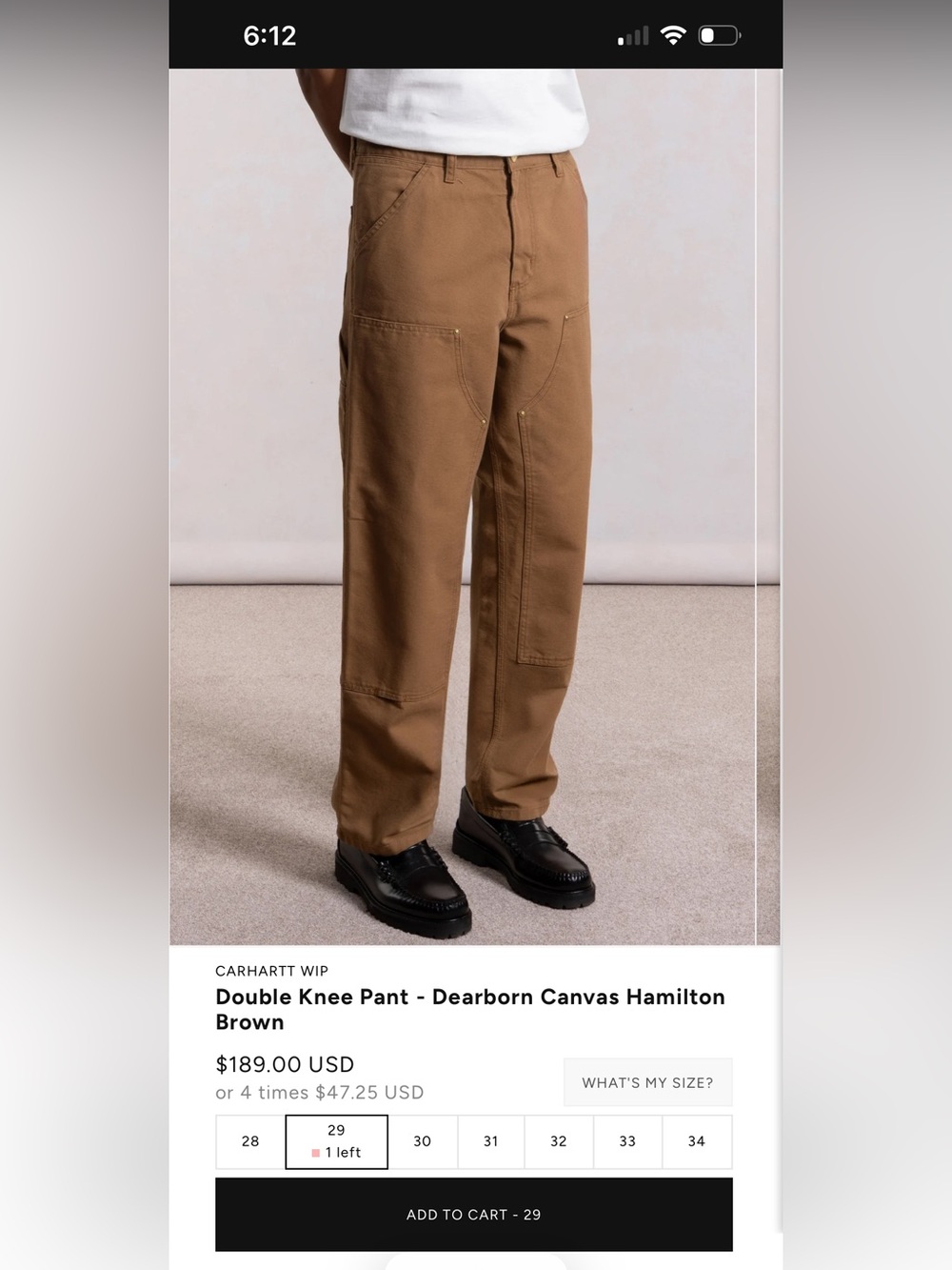 VTG Carhartt Work In Progress Double Knee Pants in Hamilton Brown - Picture 10 of 10